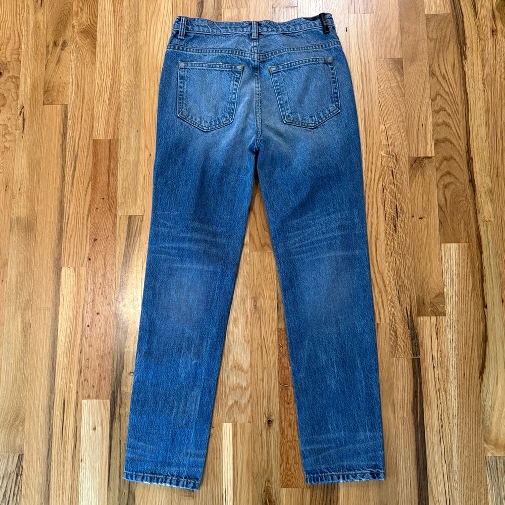 Alexander Wang Boyfriend Jeans Size 24 High Rise Button Fly Distressed - Picture 8 of 8